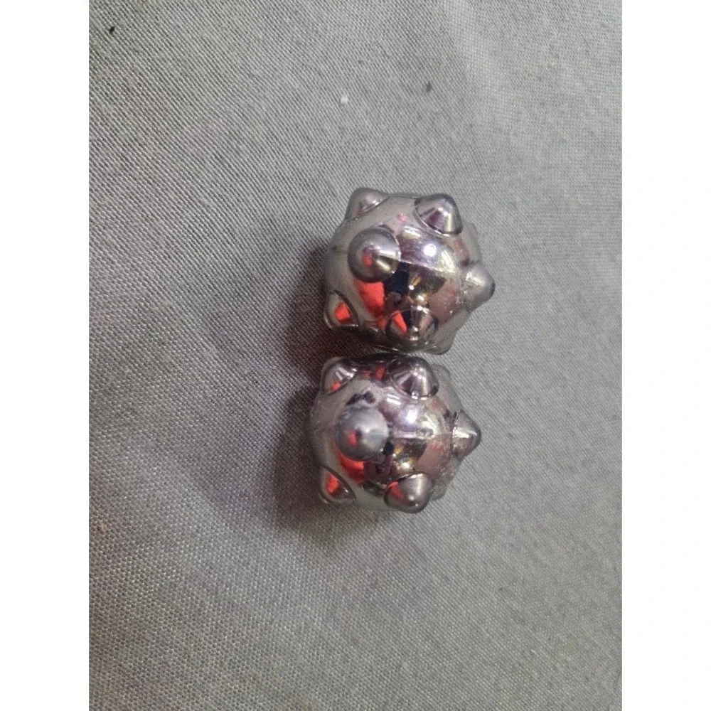 Vintage Magnetic Acupressure Massage Balls Silver Spiky Stress Relief Magboy